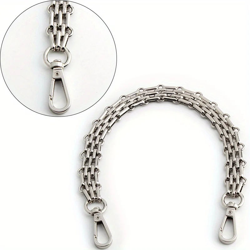 30-60-100-120cm 16mm polished silver purse metal chain handbag strap replacement shoulder chain DIY crossbody bag chain