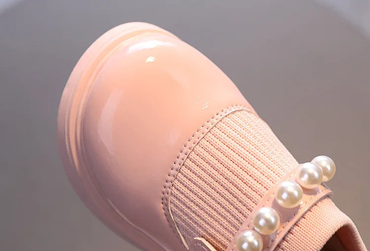Toddlers Girls Casual Shoes Beading Princess Kids Flats Stretch Fabric Slip-on Fashion Children Shoes Spring Autumn Brand New