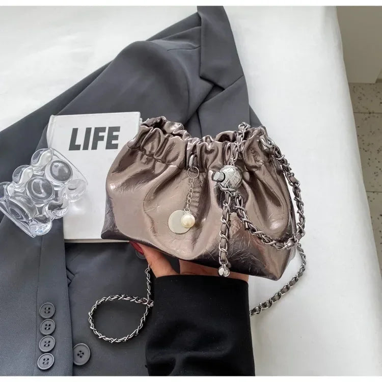 Women 2025 Y2K Millennium Bag  New High Sense Shoulder Bags Summer Chain Bag Fashion Bucket Bag Messenger Bags Purses Handbags