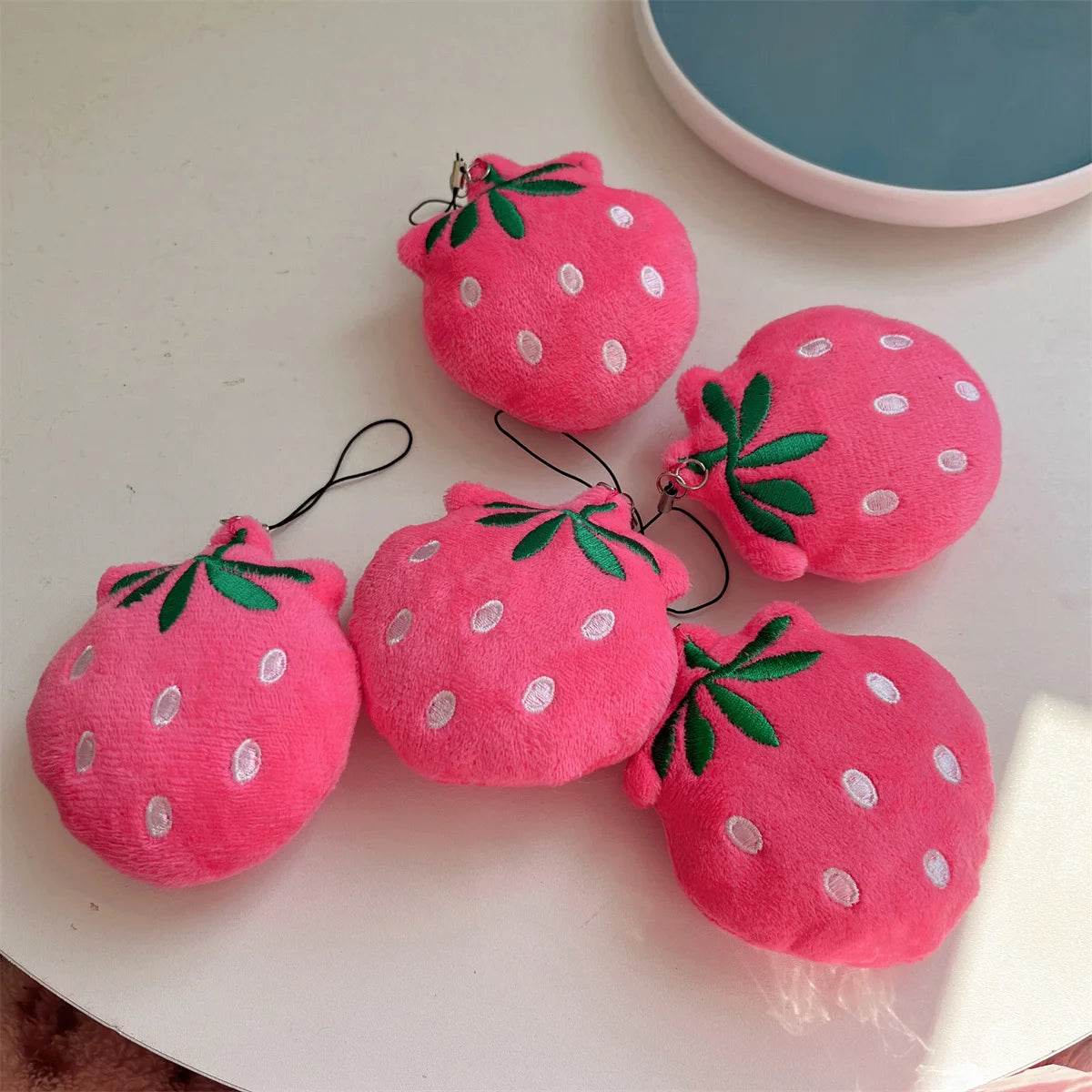 1-10pcs Cartoon Plush Banana Keychain on Backpack Hairy Kawaii Banana Pendant for Women Men Kid Toy Doll Key Chain Bag Car