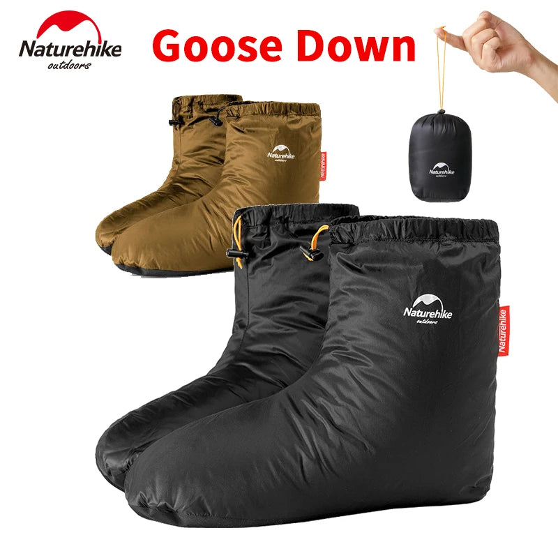 Naturehike Winter Warm Down Foot Outdoor Hiking Duck Down Shoes Cover Camping Travel 650FP Waterproof Ultralight Socks 0°C~-15°C