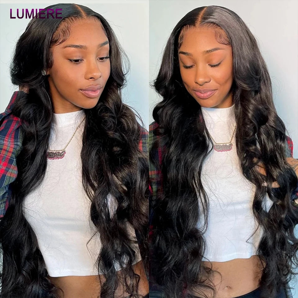 8-30" Body Wave Human Hair Bundles with Closure Frontal HD Transparent Lace Peruvian 100% Raw Virgin Human Hair Weave Extension