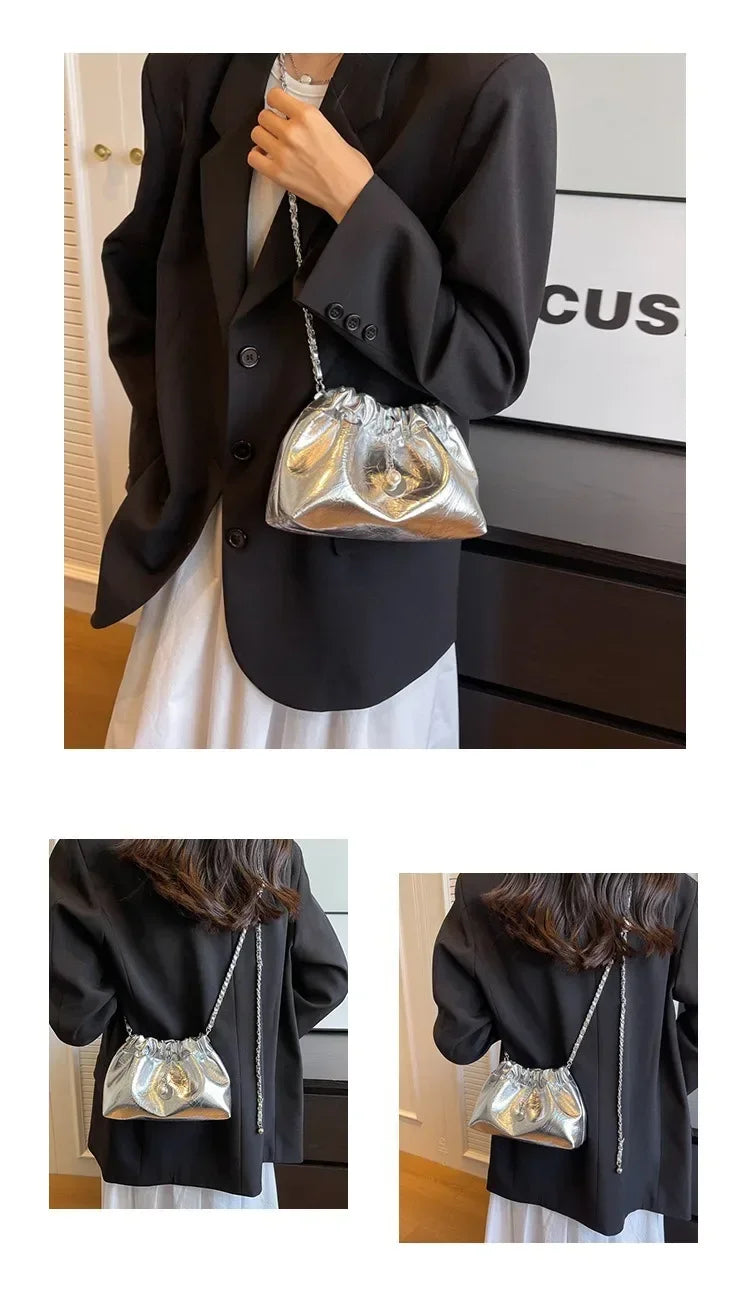 Women 2025 Y2K Millennium Bag  New High Sense Shoulder Bags Summer Chain Bag Fashion Bucket Bag Messenger Bags Purses Handbags