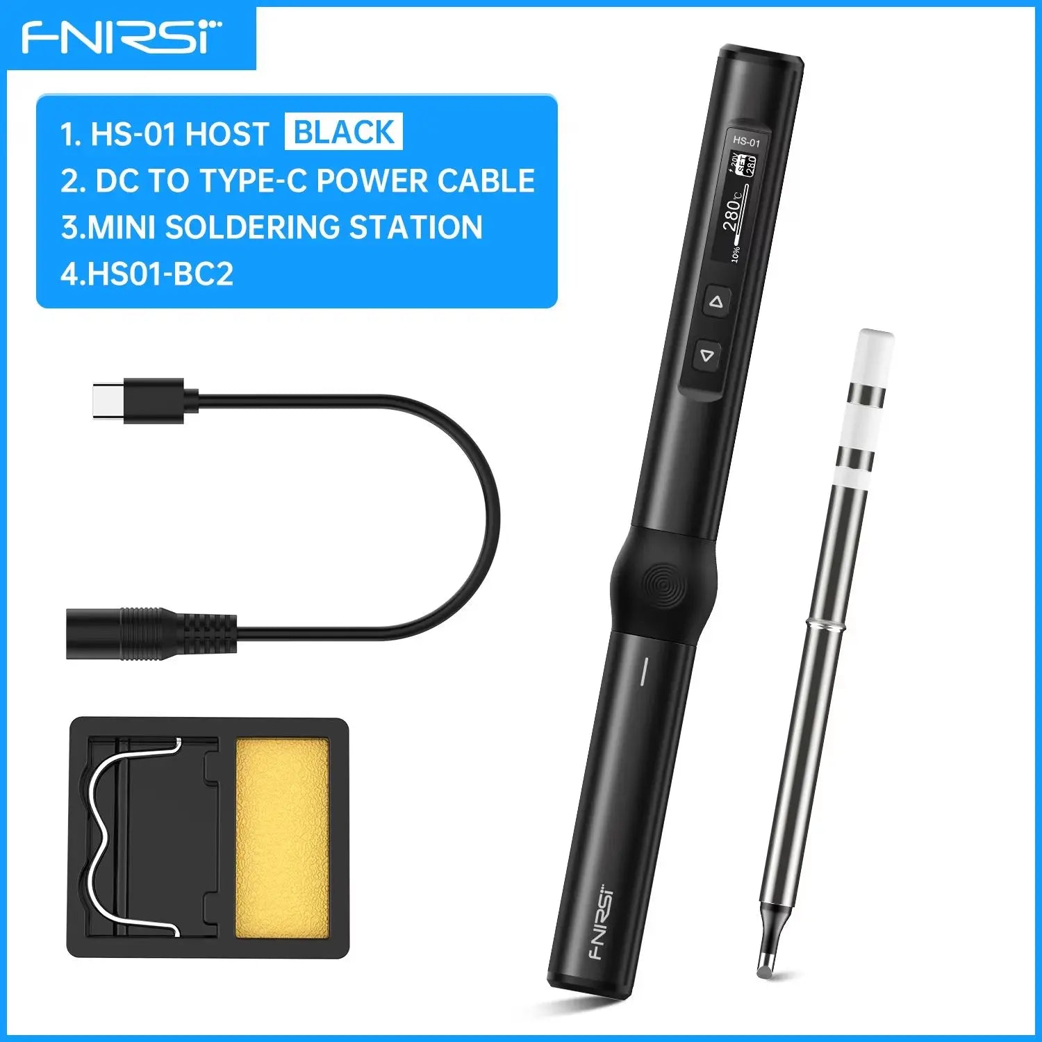 HS-01 Smart Soldering Iron PD 65W Adjustable Constant Temperature Fast Heating Portable