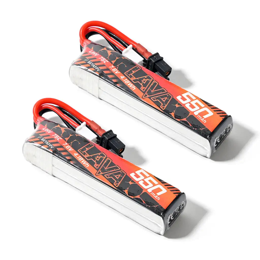 BETAFPV LAVA 2S/3S/4S 550mAh 75C Battery XT30 (2PCS) for Pavo20 Pro Pavo Pico Meteor85 HD