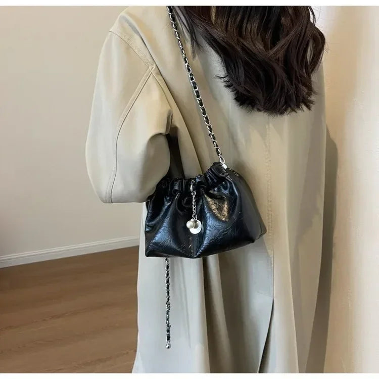 Women 2025 Y2K Millennium Bag  New High Sense Shoulder Bags Summer Chain Bag Fashion Bucket Bag Messenger Bags Purses Handbags