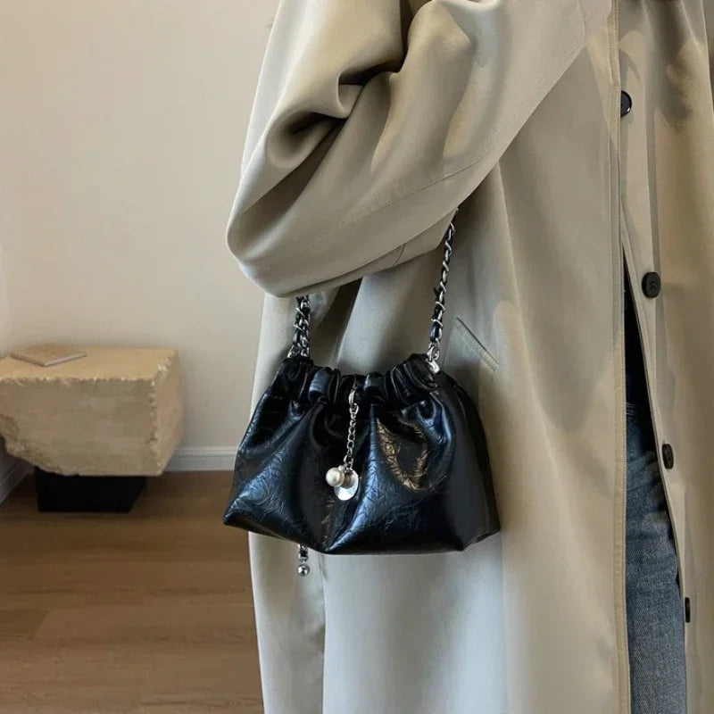 Women 2025 Y2K Millennium Bag  New High Sense Shoulder Bags Summer Chain Bag Fashion Bucket Bag Messenger Bags Purses Handbags