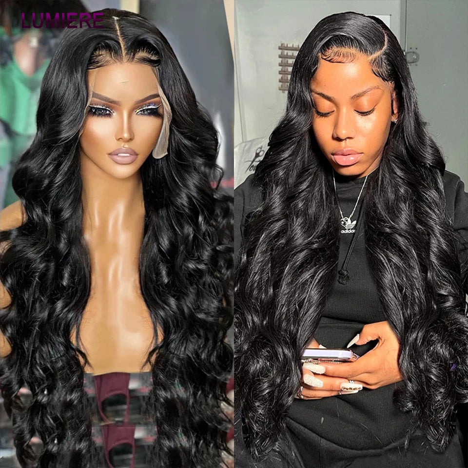 8-30" Body Wave Human Hair Bundles with Closure Frontal HD Transparent Lace Peruvian 100% Raw Virgin Human Hair Weave Extension