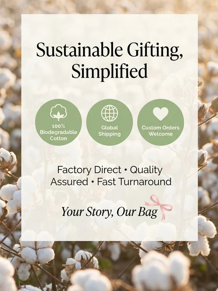 Small White Cotton Gift Bags Custom Party Muslin Linen Drawstring Bag Perfume Jewelry Logo Pouch