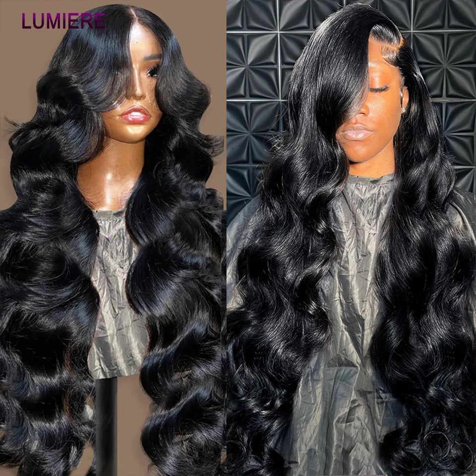 8-30" Body Wave Human Hair Bundles with Closure Frontal HD Transparent Lace Peruvian 100% Raw Virgin Human Hair Weave Extension