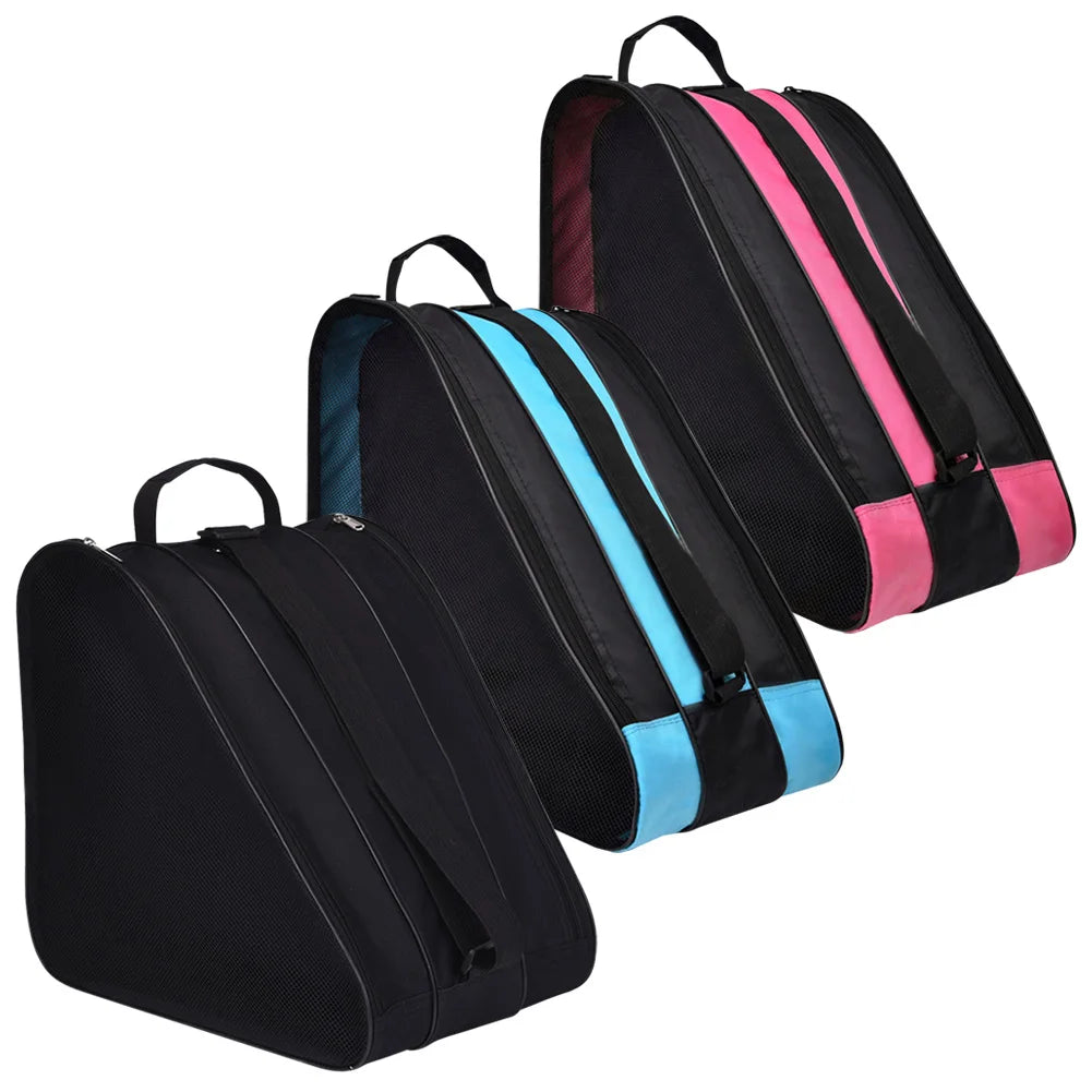 Portable Roller Skates Bag Ice Skating Bag Large Capacity Breathable Kids Inline Skates Bag Ski Snow Boots Bag Skating Shoes Bag