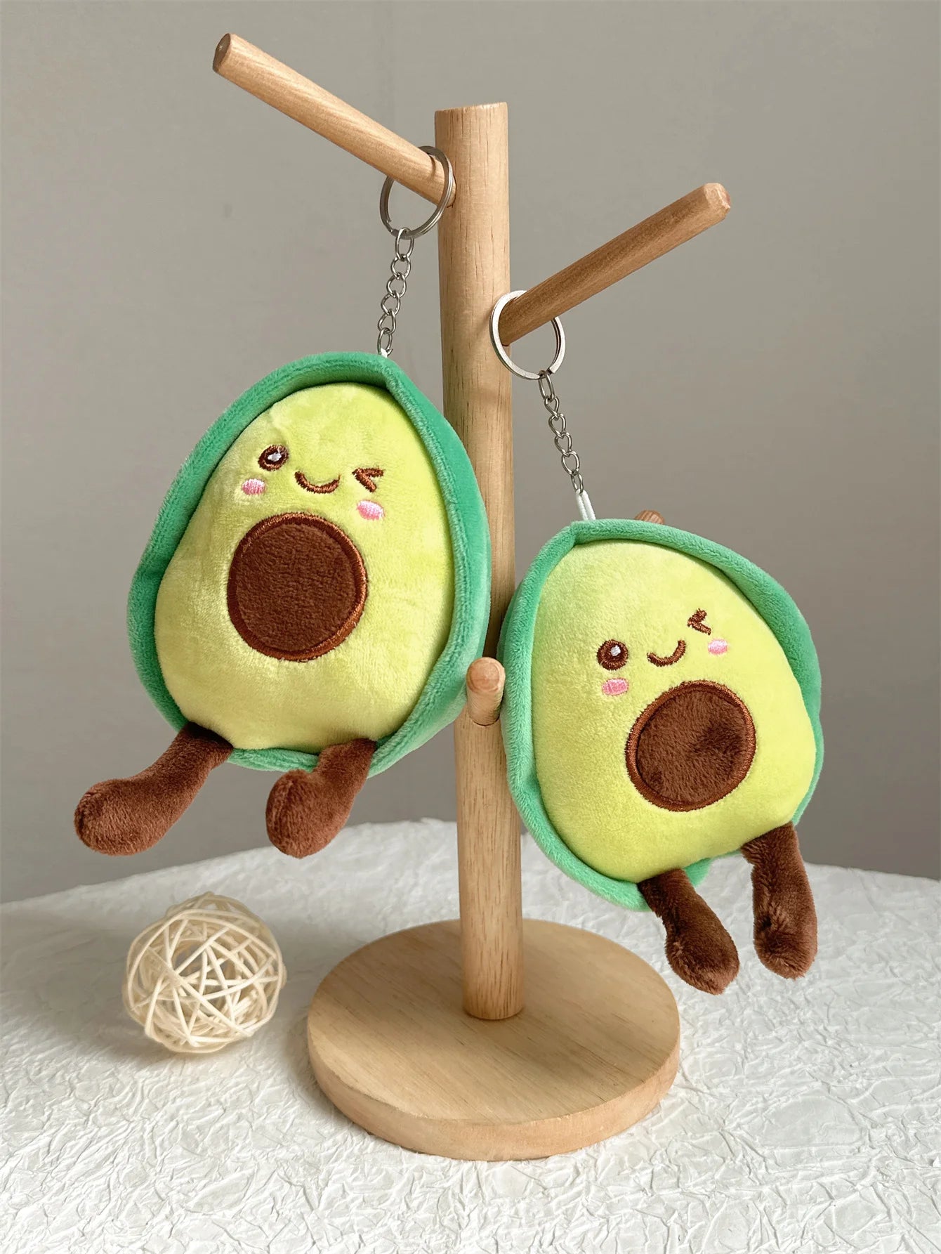 1-10pcs Cartoon Plush Banana Keychain on Backpack Hairy Kawaii Banana Pendant for Women Men Kid Toy Doll Key Chain Bag Car