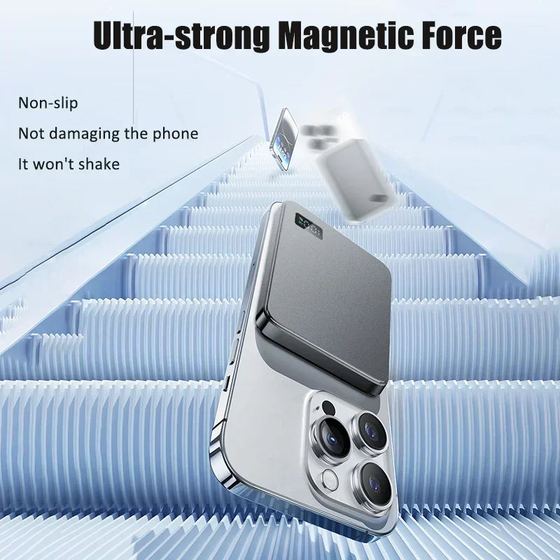 500000mAh Wireless Power Bank Portable Ultra-thin CCC Certified Magnetic Super Fast Charging Electronic Display For MagSafe 2026
