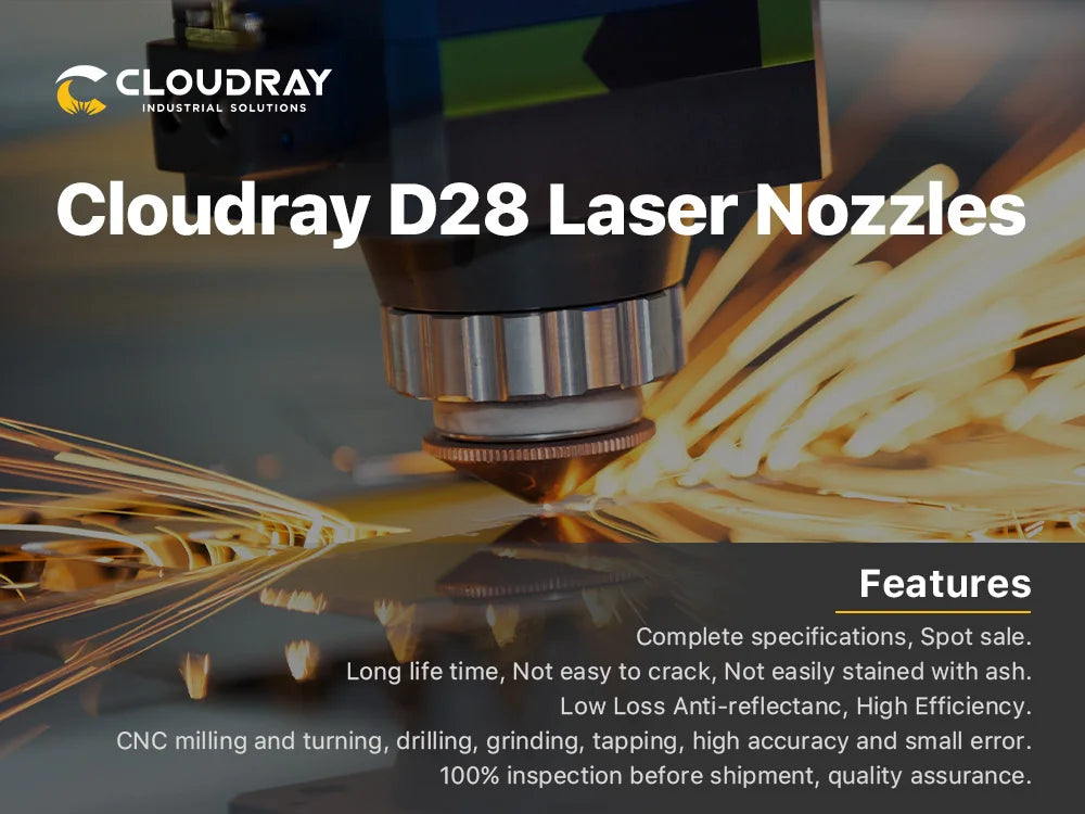 Cloudray Laser Nozzle Single Double Layer Dia.28mm Caliber 0.8 - 6.0mm for Precitec WSX Raytools Fiber Laser Cutting Head