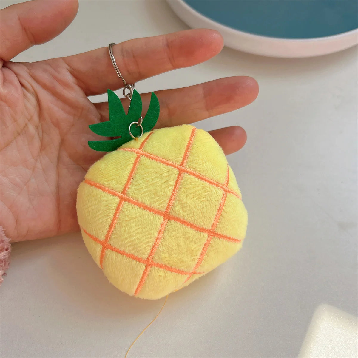 1-10pcs Cartoon Plush Banana Keychain on Backpack Hairy Kawaii Banana Pendant for Women Men Kid Toy Doll Key Chain Bag Car