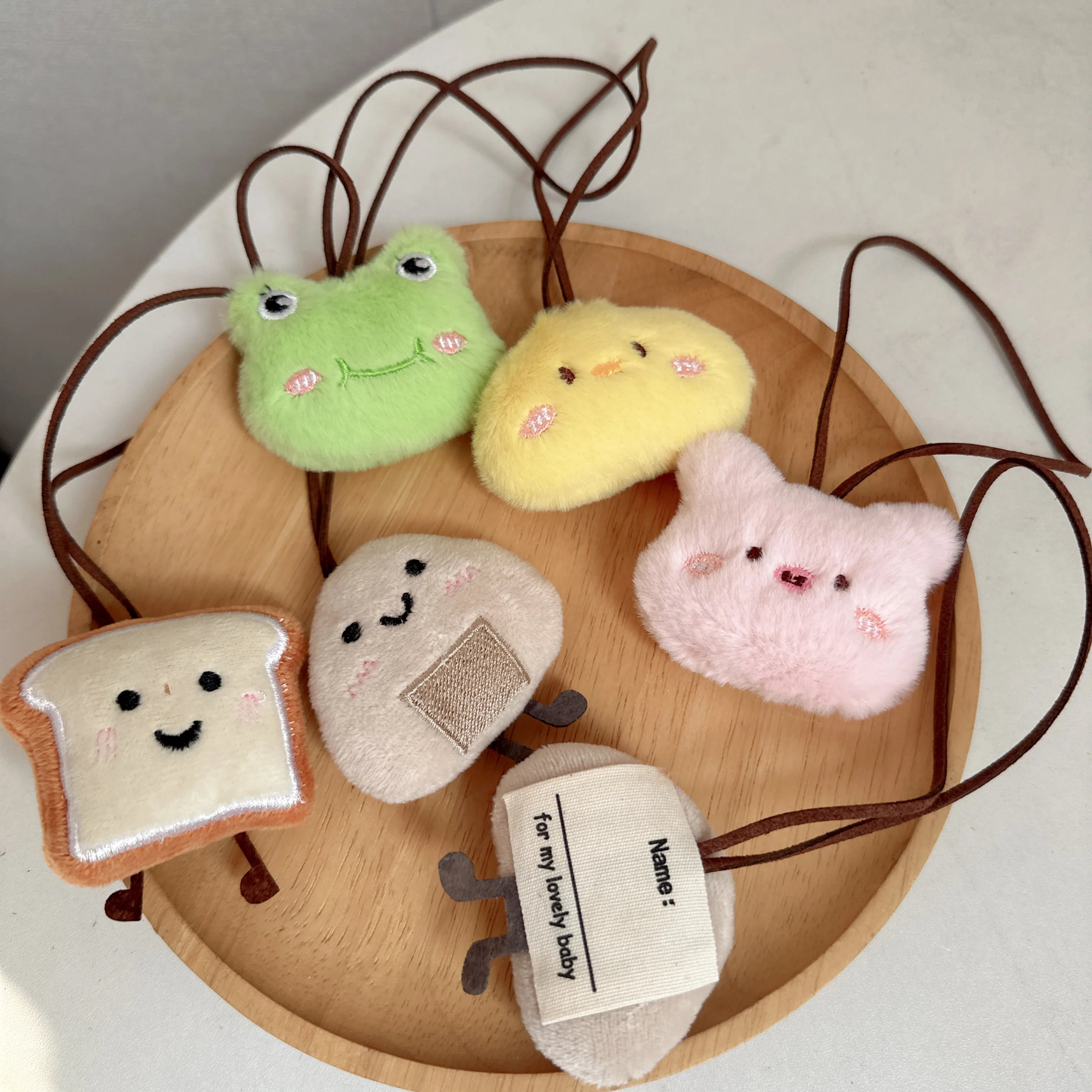 1-10pcs Cartoon Plush Banana Keychain on Backpack Hairy Kawaii Banana Pendant for Women Men Kid Toy Doll Key Chain Bag Car