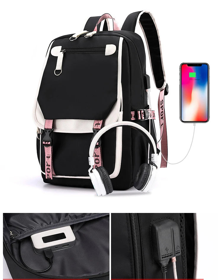 Horror Movie Child's Play Chucky Backpack Teenager School USB Charging Bags Men Women School Bag Travel Mochila