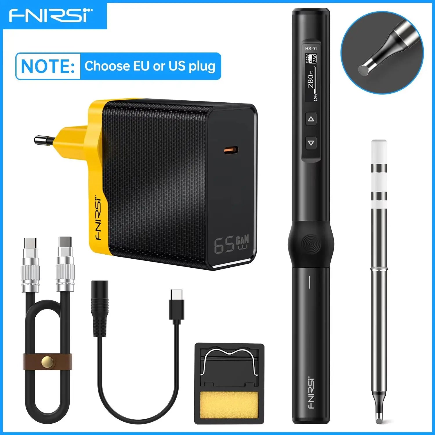 HS-01 Smart Soldering Iron PD 65W Adjustable Constant Temperature Fast Heating Portable