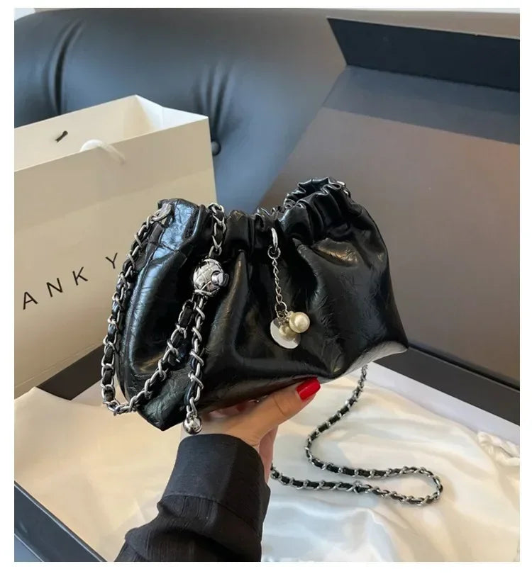 Women 2025 Y2K Millennium Bag  New High Sense Shoulder Bags Summer Chain Bag Fashion Bucket Bag Messenger Bags Purses Handbags