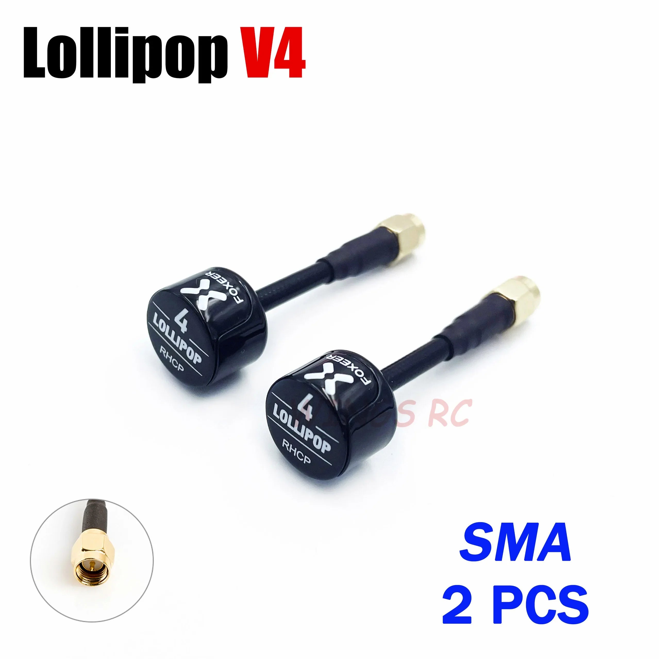 Foxeer Antenna Lollipop 4 V4 FPV Antenna 5.8G 2.6Dbi Stubby RHCP SMA RPSMA UFL Straight/Angle MMCX 7.2g For FPV RC Racing Drone