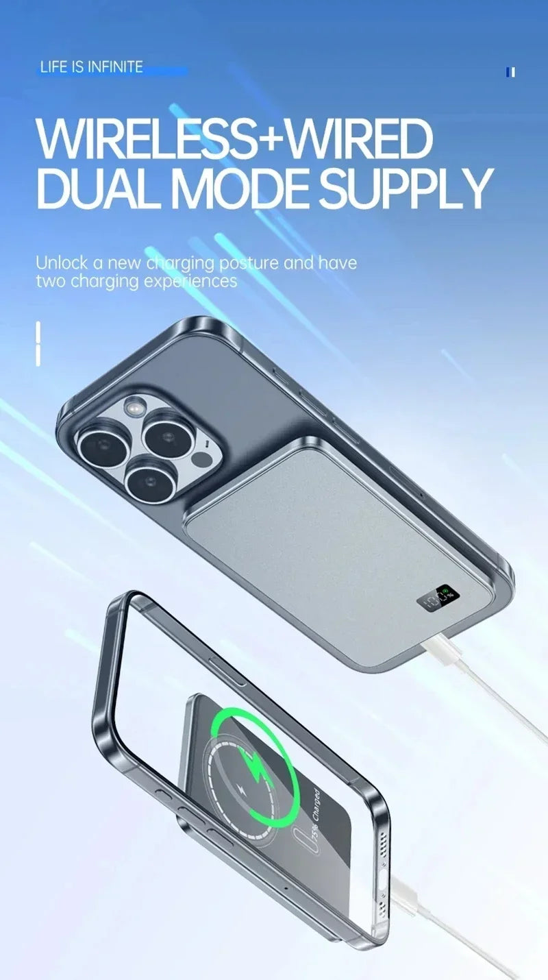 500000mAh Wireless Power Bank Portable Ultra-thin CCC Certified Magnetic Super Fast Charging Electronic Display For MagSafe 2026