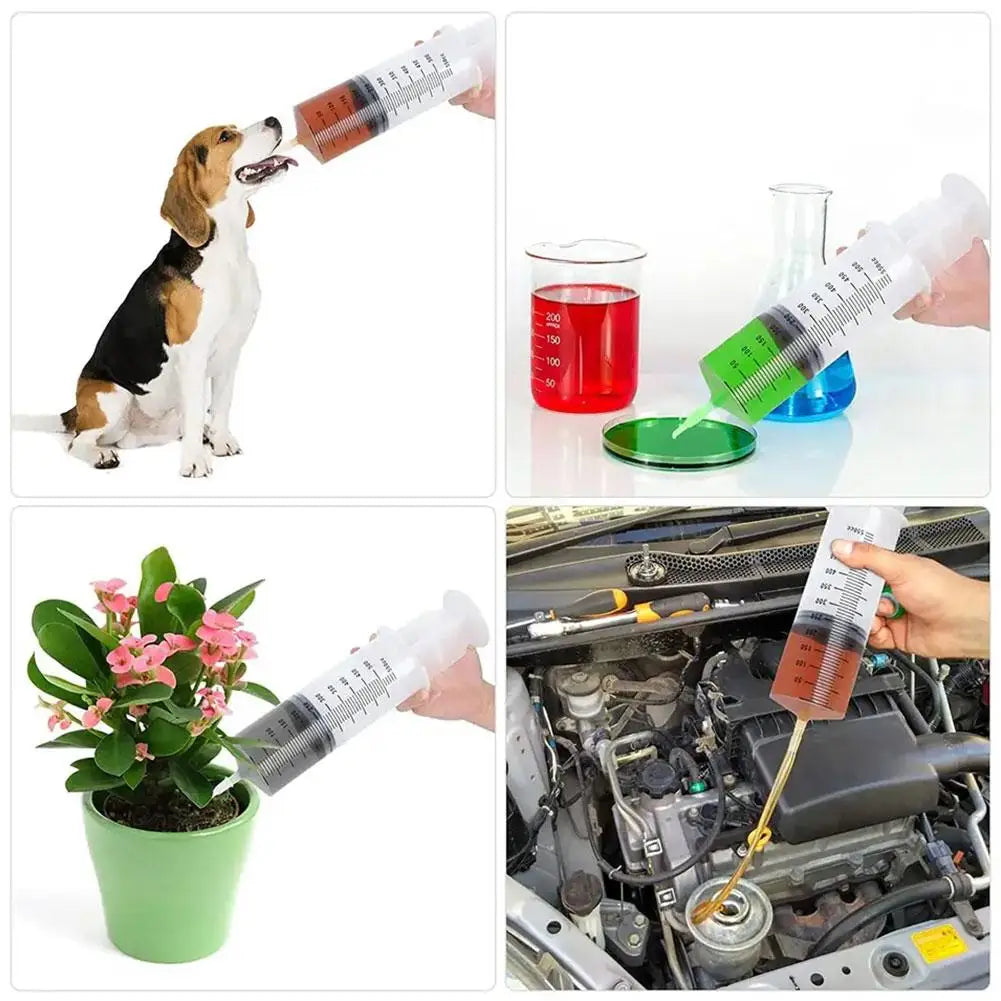 Multi-Functional Durable Large Capacity Plastic Syringes With 1M Hose 20ml-550ml 100ml For Pet Feeding Oil Pump Measurement Tool
