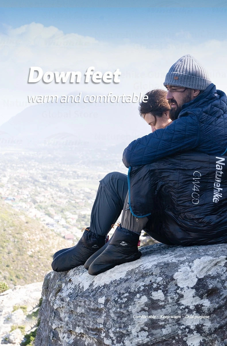 Naturehike Winter Warm Down Foot Outdoor Hiking Duck Down Shoes Cover Camping Travel 650FP Waterproof Ultralight Socks 0°C~-15°C