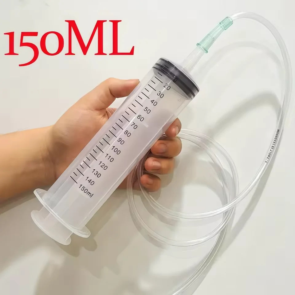 Multi-Functional Durable Large Capacity Plastic Syringes With 1M Hose 20ml-550ml 100ml For Pet Feeding Oil Pump Measurement Tool