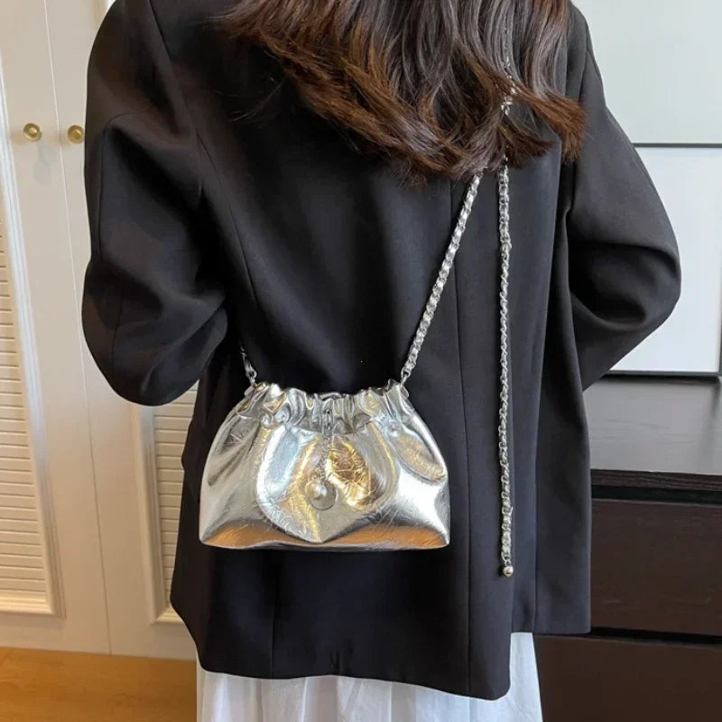 Women 2025 Y2K Millennium Bag  New High Sense Shoulder Bags Summer Chain Bag Fashion Bucket Bag Messenger Bags Purses Handbags