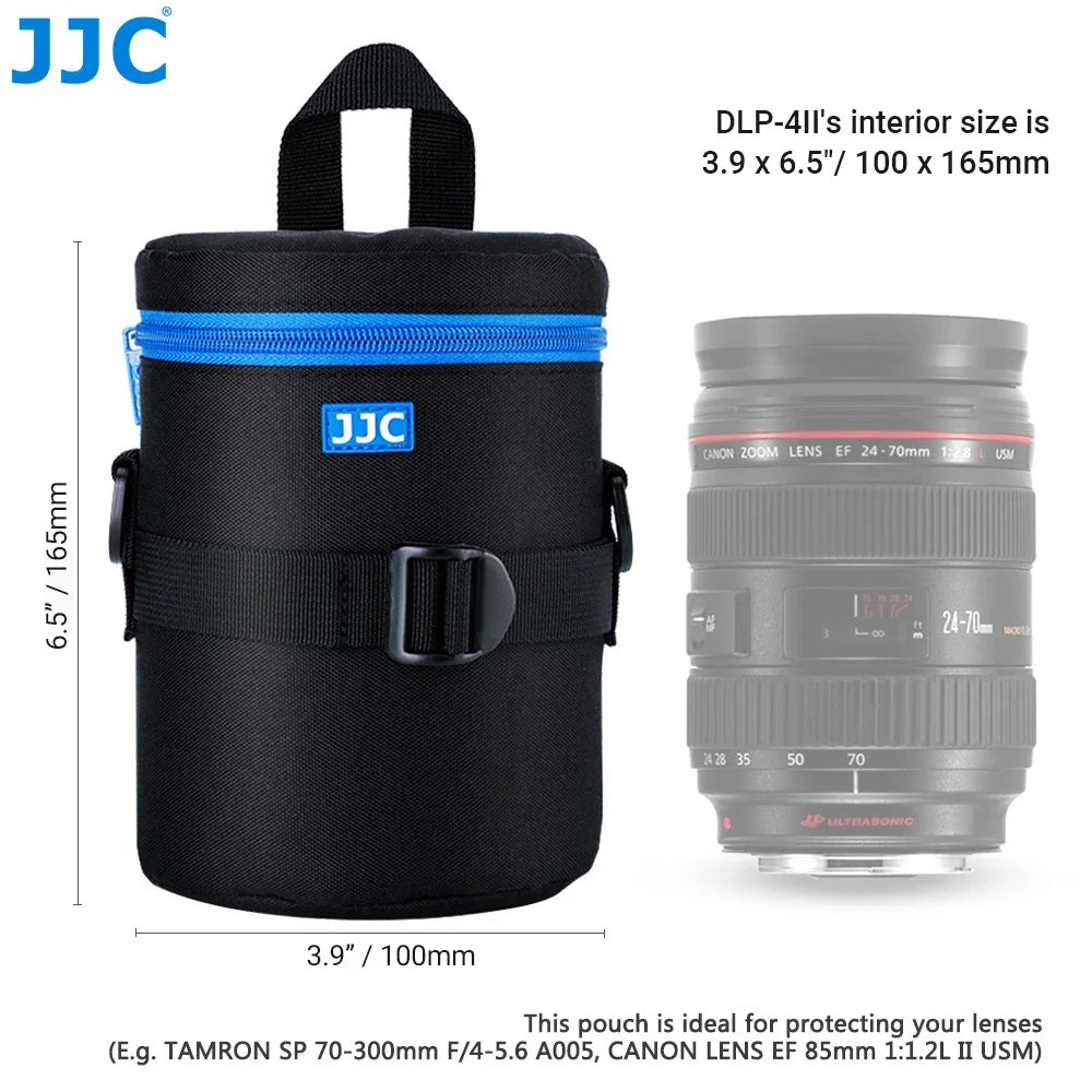 JJC Luxury Camera Lens Bag Pouch Case for Canon Lens Nikon Sony Olympus Fuji DSLR Photography Accessories Shoulder Bag Backpack