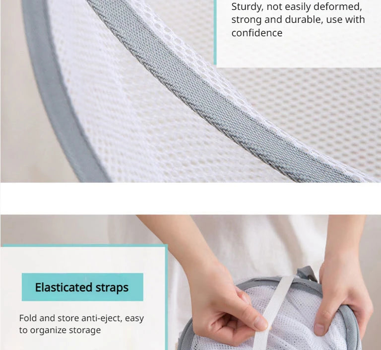 Foldable double-layer clothesline socks sweater socks artifact clothesline flat mesh bag clothesline drying net 1PC