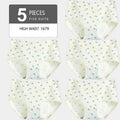 5Pcs Women's Panties Lady Cotton Underwear Print Cute Girls Breathable Seamless High Waist Briefs Woman Sexy Lingerie Intimates