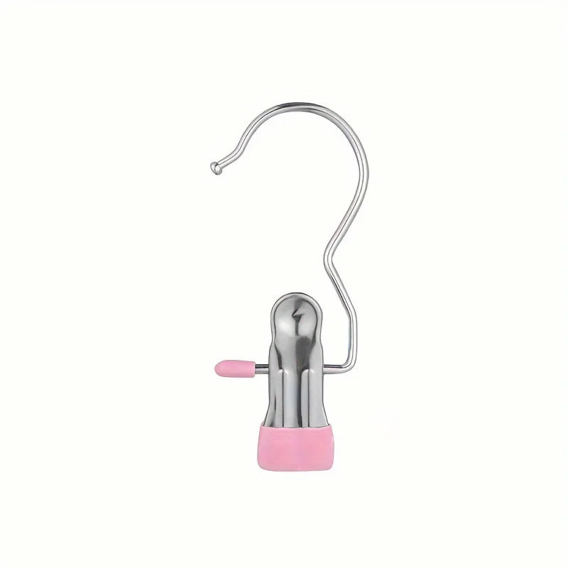 5 Pcs Portable Metal Hook Clip Multifunctional Clothespins Hat Storage Organizer Clip Boot Shoe Pant Wardrobe Cap Organizer