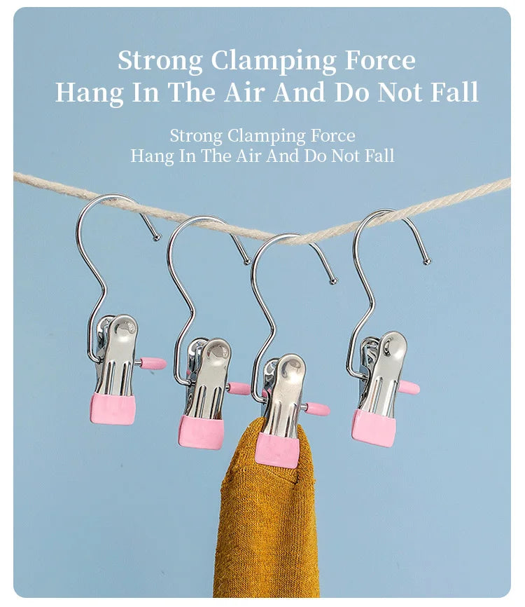 5 Pcs Portable Metal Hook Clip Multifunctional Clothespins Hat Storage Organizer Clip Boot Shoe Pant Wardrobe Cap Organizer
