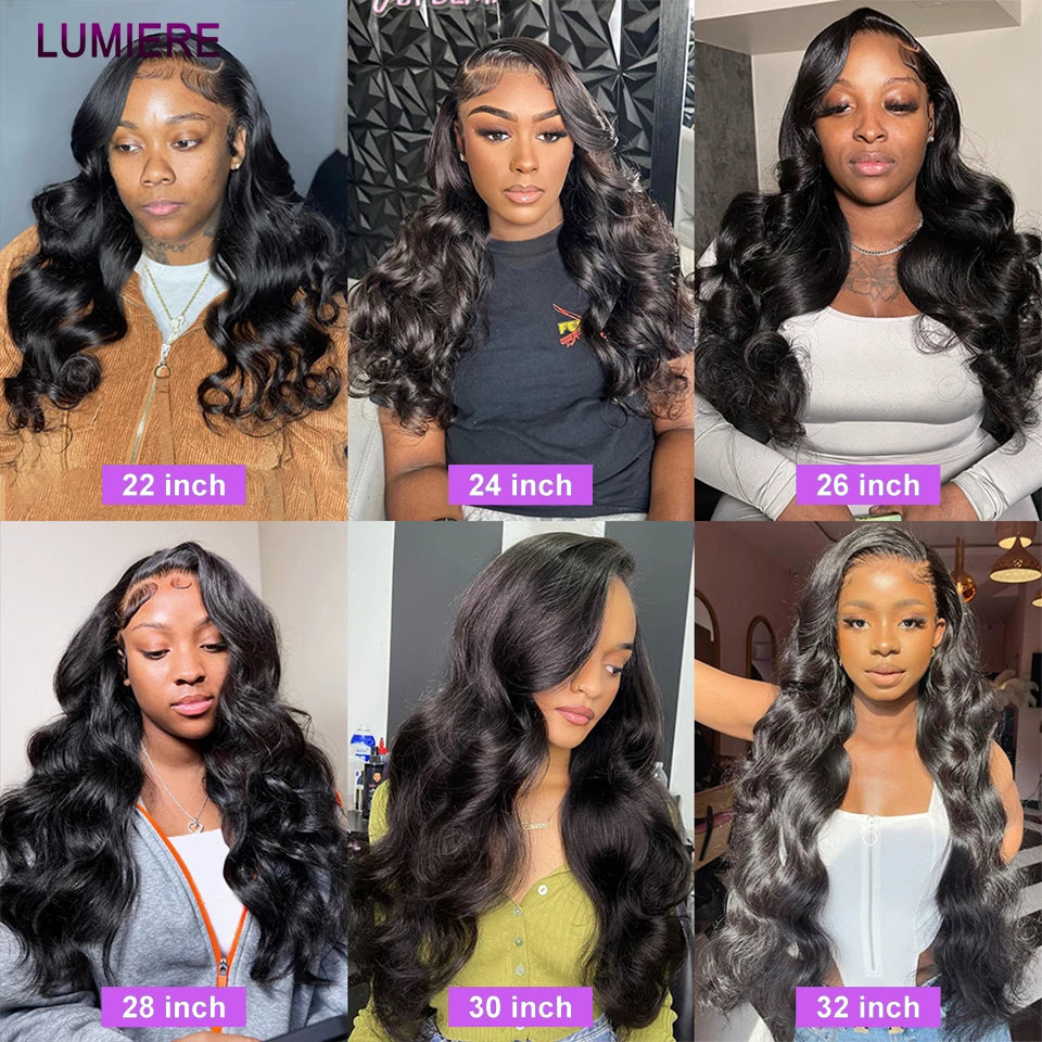 8-30" Body Wave Human Hair Bundles with Closure Frontal HD Transparent Lace Peruvian 100% Raw Virgin Human Hair Weave Extension