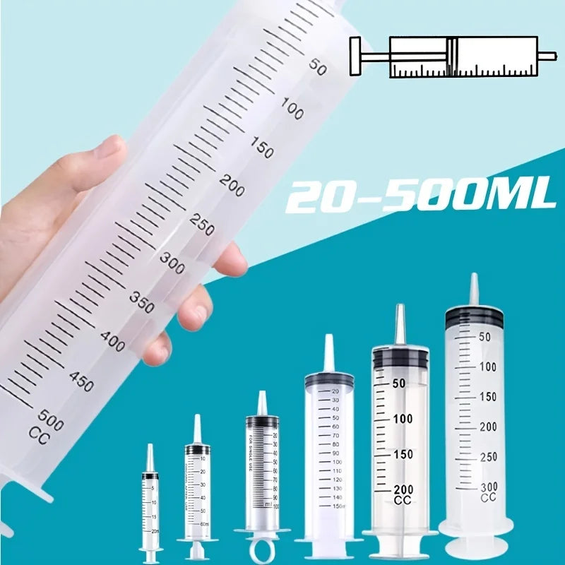 Multi-Functional Durable Large Capacity Plastic Syringes With 1M Hose 20ml-550ml 100ml For Pet Feeding Oil Pump Measurement Tool