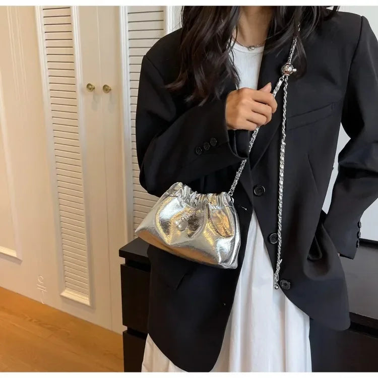 Women 2025 Y2K Millennium Bag  New High Sense Shoulder Bags Summer Chain Bag Fashion Bucket Bag Messenger Bags Purses Handbags