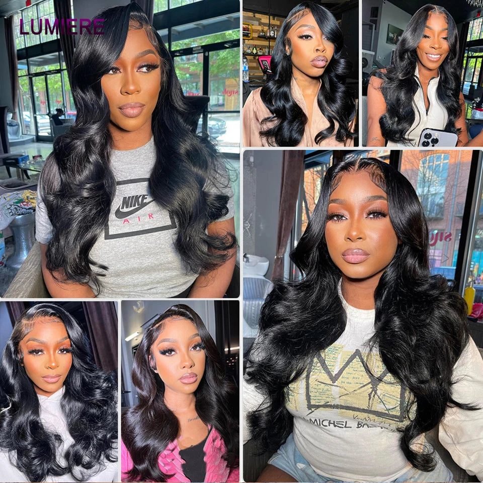 8-30" Body Wave Human Hair Bundles with Closure Frontal HD Transparent Lace Peruvian 100% Raw Virgin Human Hair Weave Extension