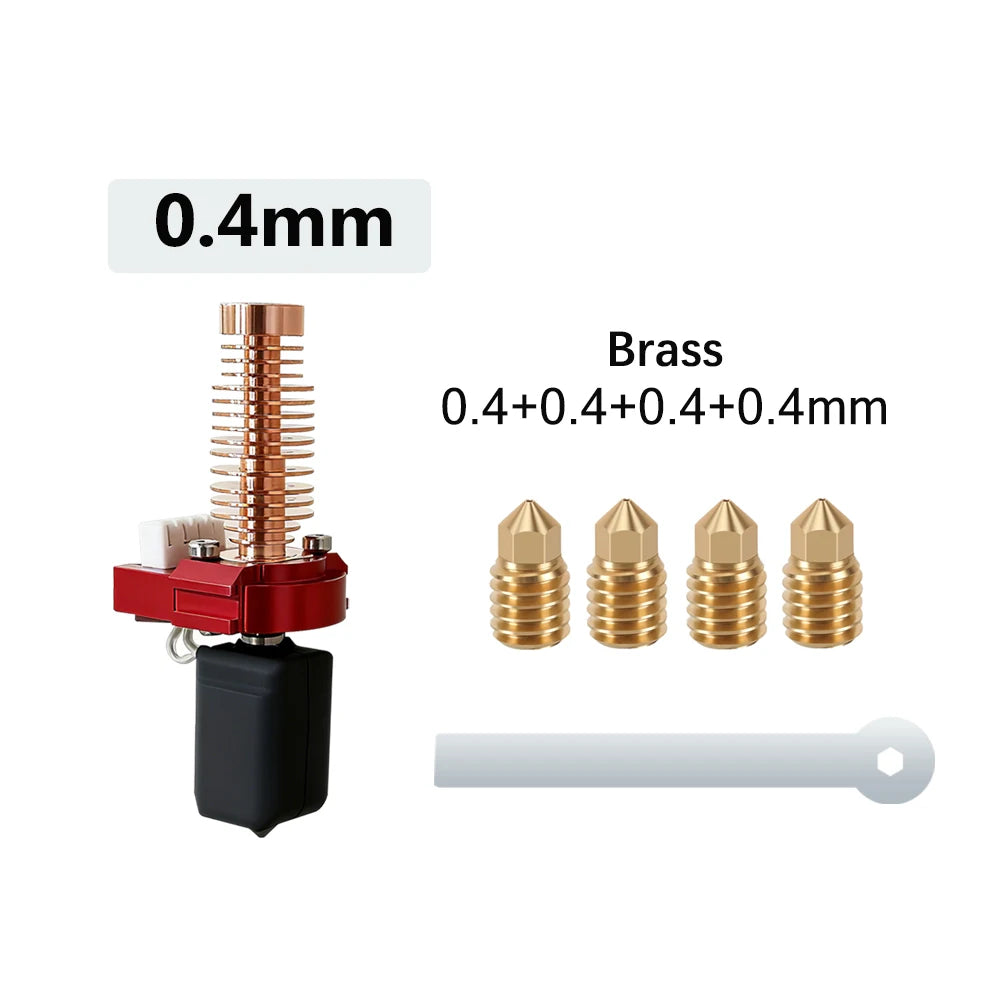 For Flashforge Adventurer 5m Nozzle Hardened Steel 0.25 0.4 0.6 0.8 More Wear Resistance Upgrade Ad5m Hotend Heat Up Faster