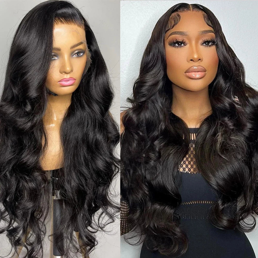 8-30" Body Wave Human Hair Bundles with Closure Frontal HD Transparent Lace Peruvian 100% Raw Virgin Human Hair Weave Extension