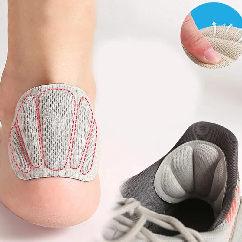4pcs Heel Insoles Patch Anti-Pain Cushion Pads Thickened Heels Stickers Foot Care Protector Sneaker Shoes Adhesive Back Sticker