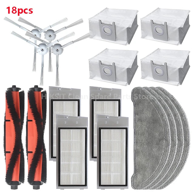 Main / Side Brush Hepa Filter Mop Cloth Dust Bag Accessories For XiaoMi Roidmi Eve Plus SDJ01RM Robot Vacuum Cleaner Spare Parts
